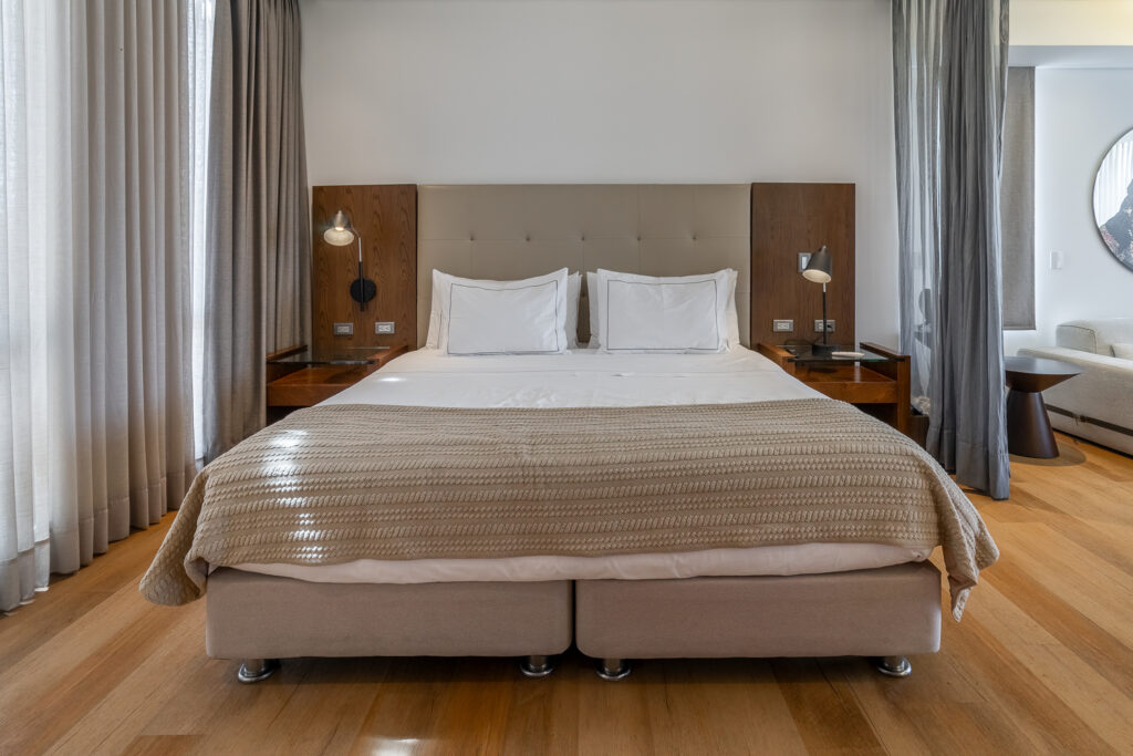 Cama del Air House, Cassa Luxury Homes, Bogotá, Colombia.