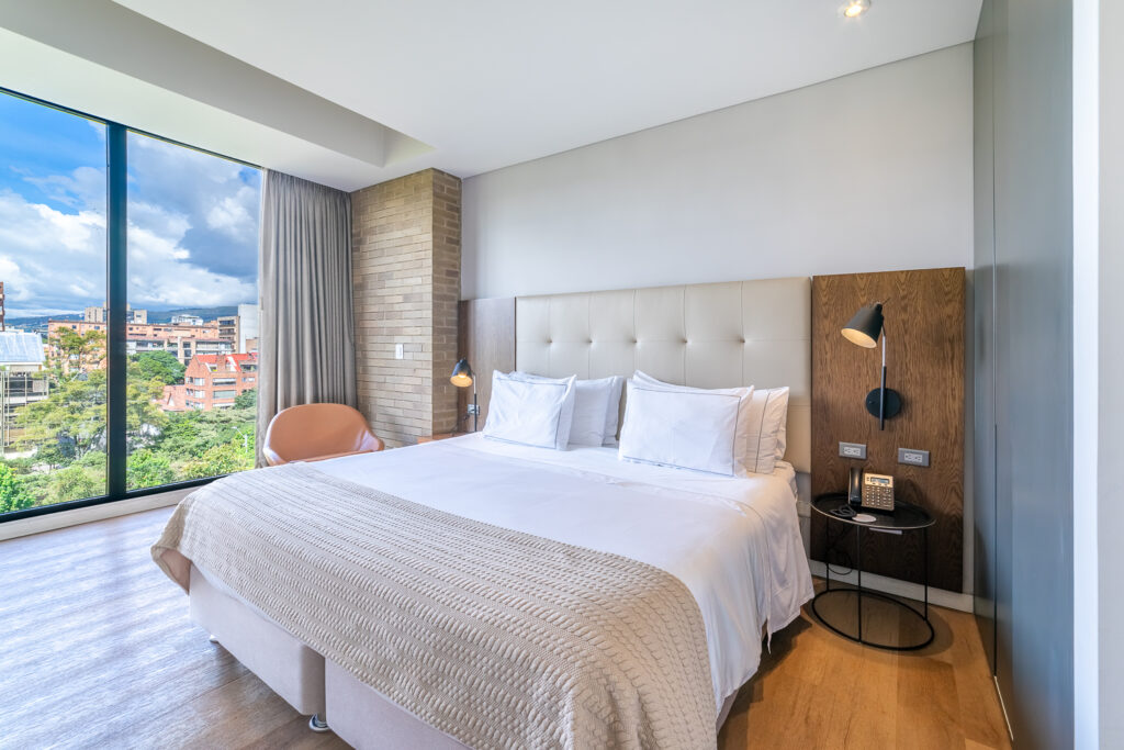 Cama del Flat Park, Cassa Luxury Homes, Bogotá, Colombia