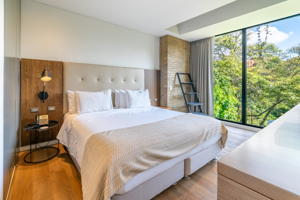 Cama del Flat Park, Cassa Luxury Homes, Bogotá, Colombia