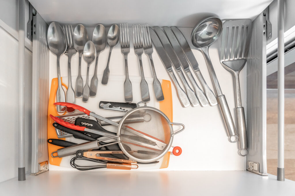 Menaje de cocina del Flat Park, Cassa Luxury Homes, Bogotá, Colombia