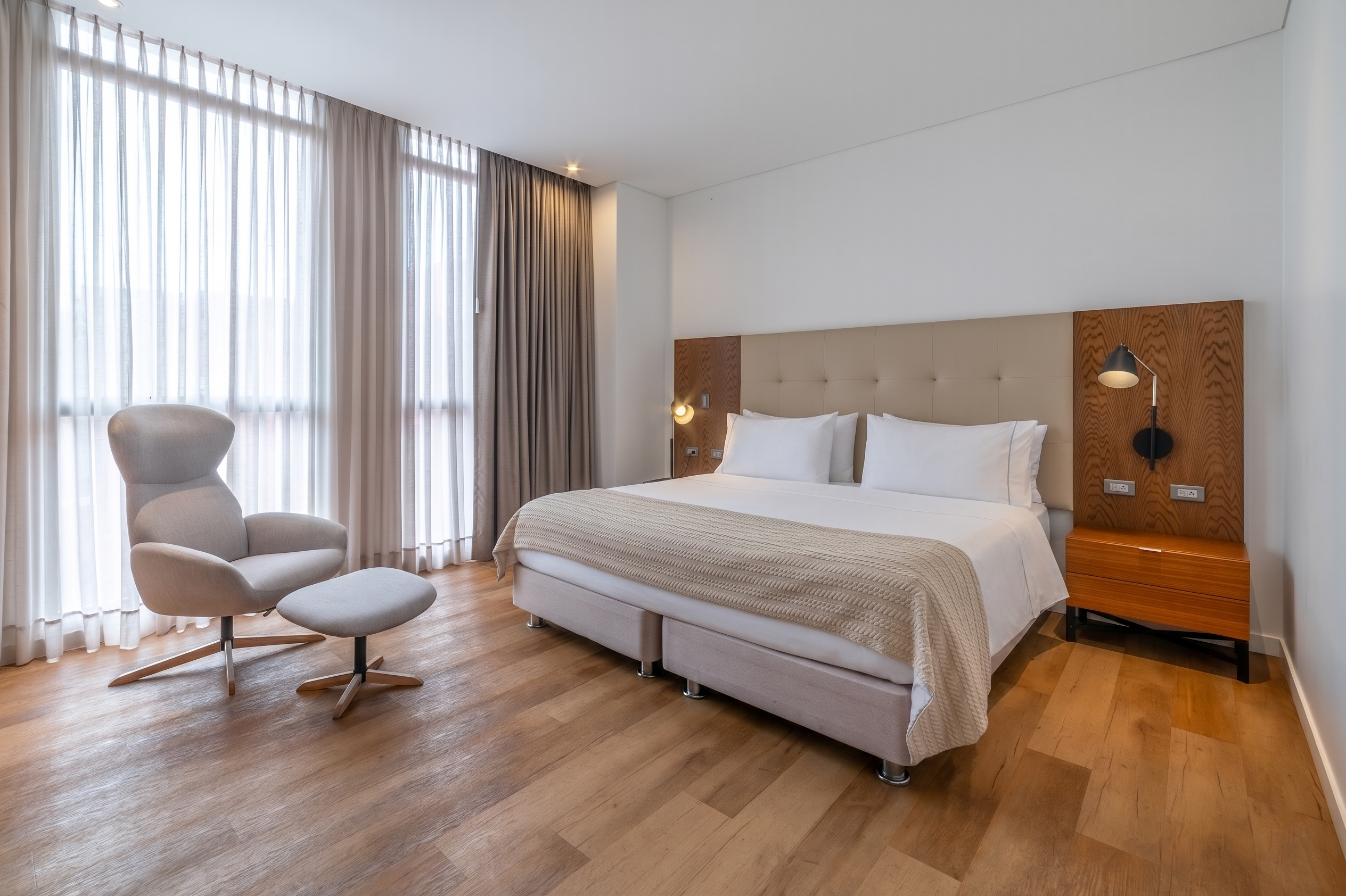 Cama del Penthouse 94M, Cassa Luxury Homes, Bogotá, Colombia.