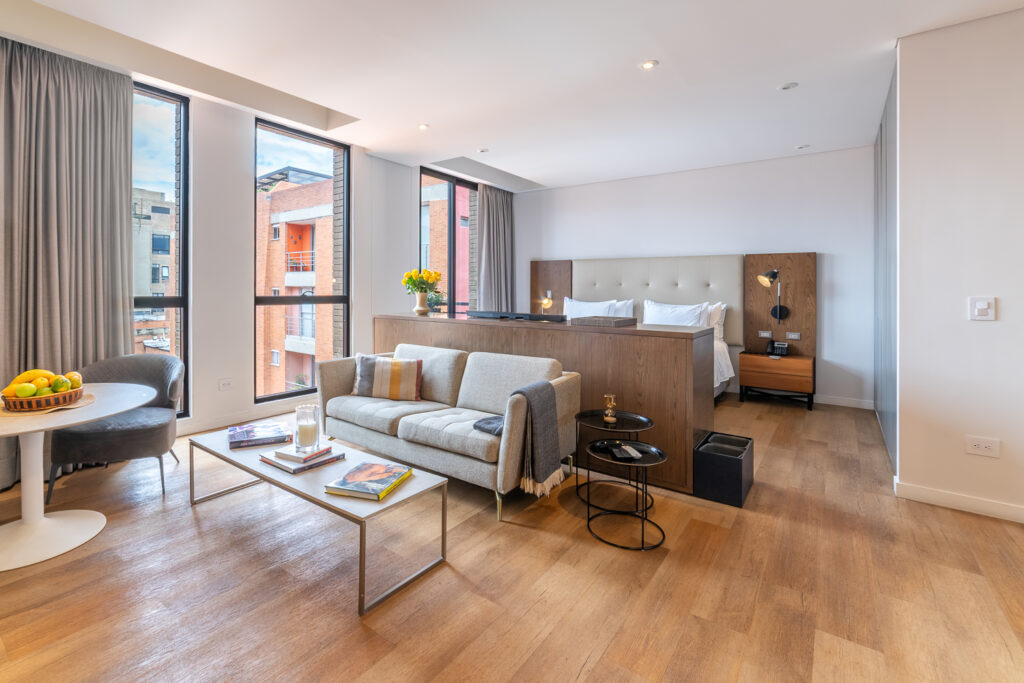 Detalles de Studio Urbano, apartamentos de 54 mts. Cassa Luxury Homes, Bogotá, Colombia.
